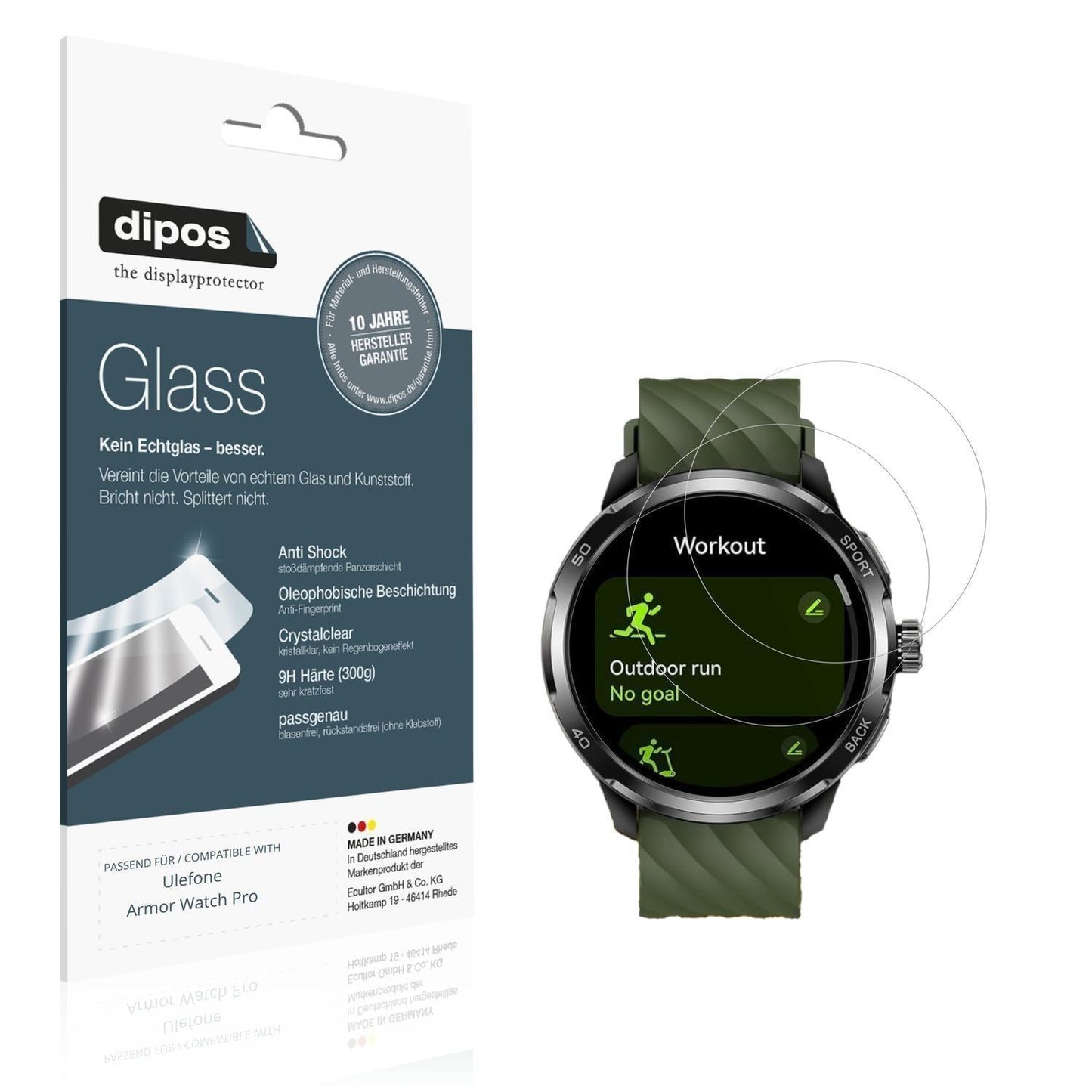 2x 9H Schutzfolie für Ulefone Armor Watch Pro Panz (1)