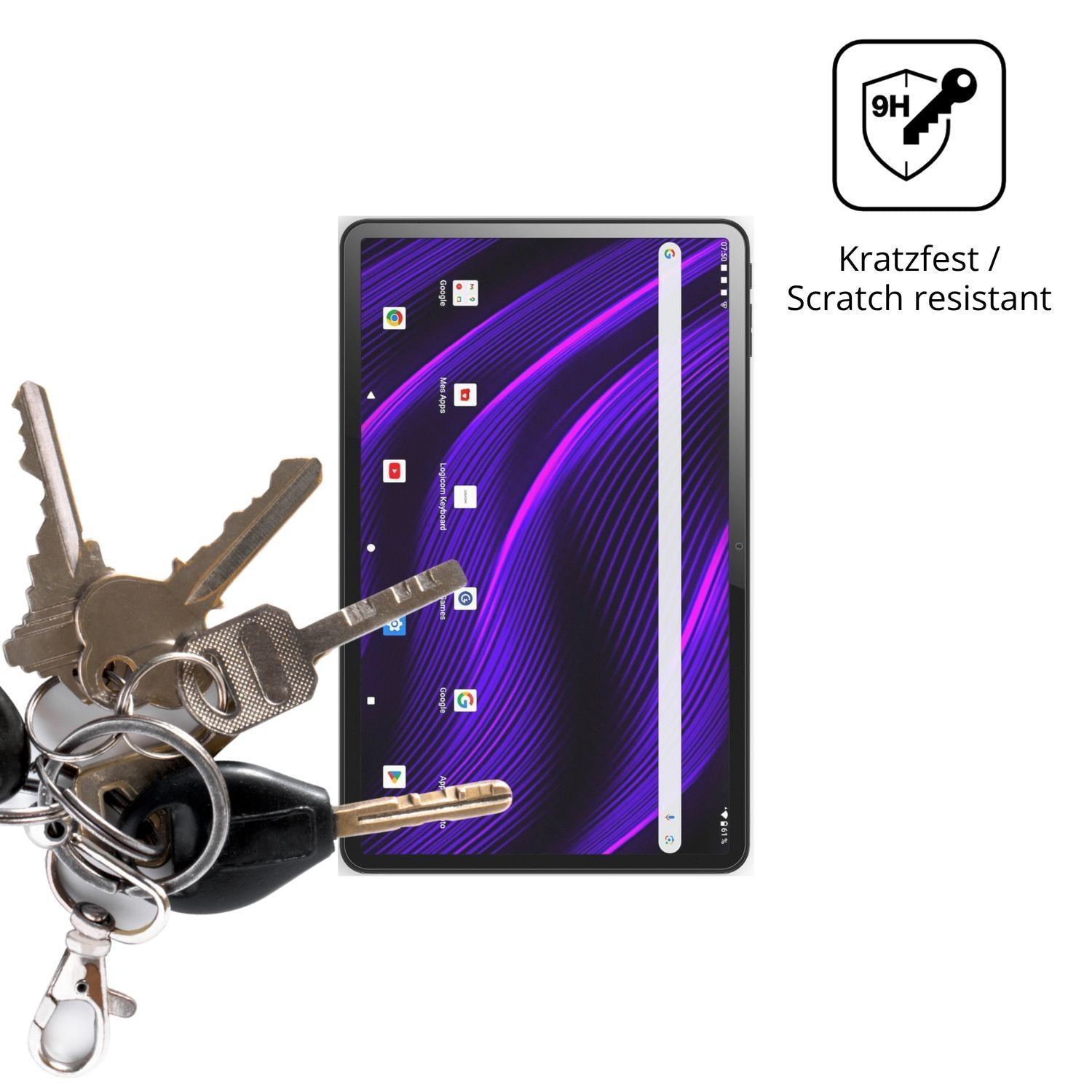 2x 9H Schutzfolie matt für LOGICOM Tab Fold 12 Pan (3)
