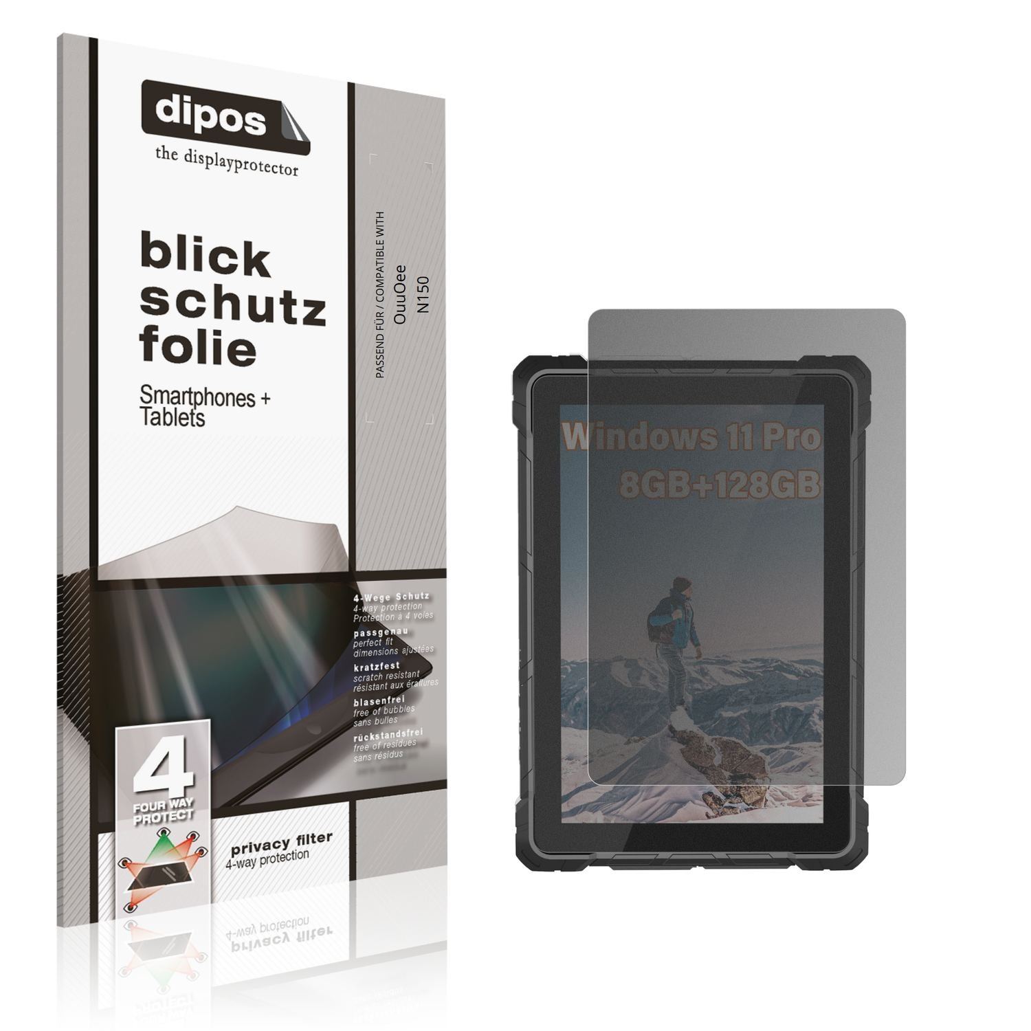 Blickschutzfolie für OuuOee N150 matt Schutzfolie  (1)