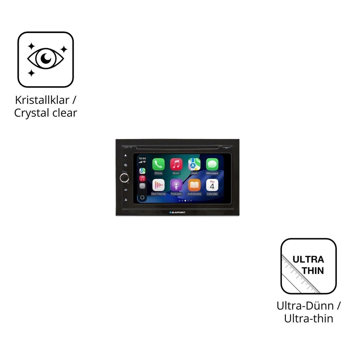 2x Schutzfolie klar für Blaupunkt Vienna 700 DAB D (5)