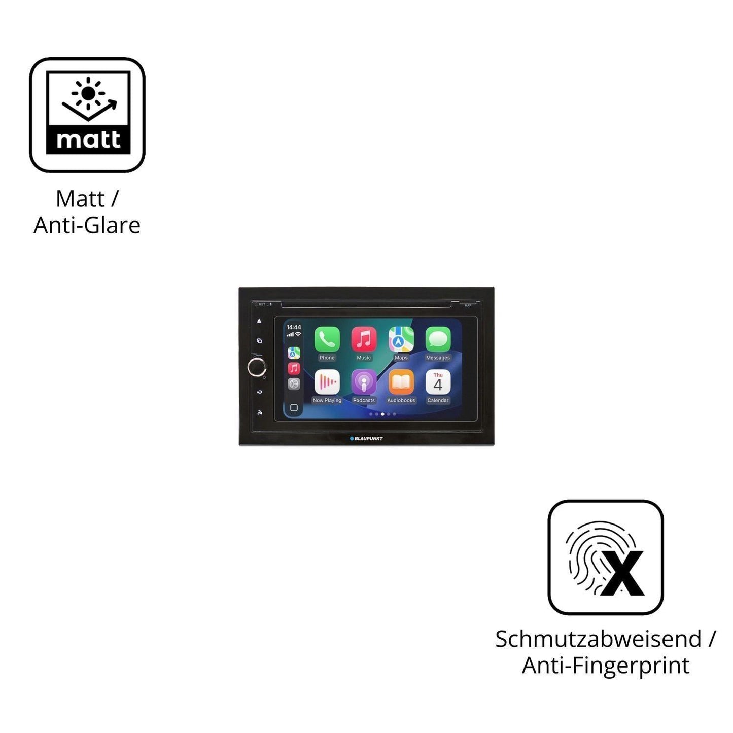 2x Schutzfolie matt für Blaupunkt Vienna 700 DAB D (5)
