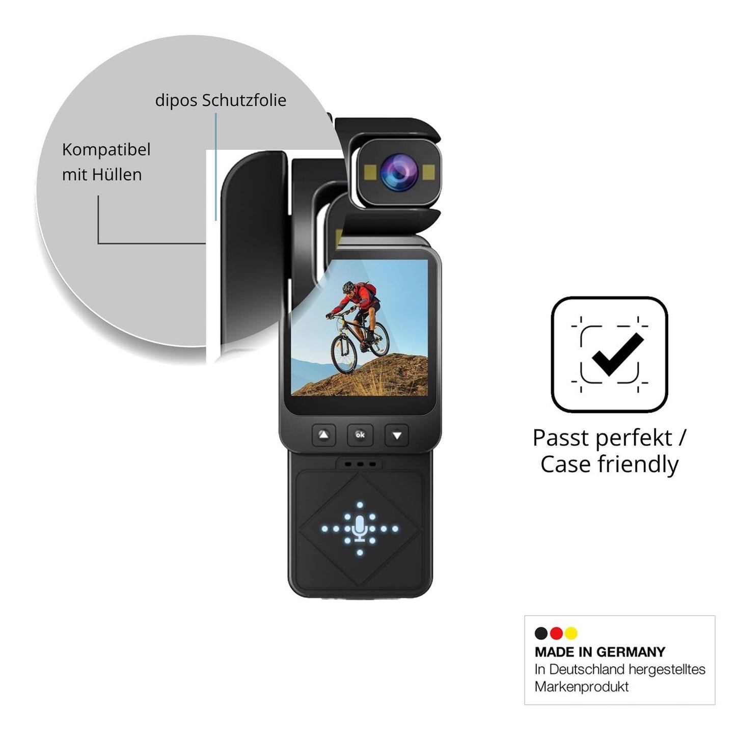 4x Schutzfolie klar für BETTERMO 1 Action Cam Disp (6)