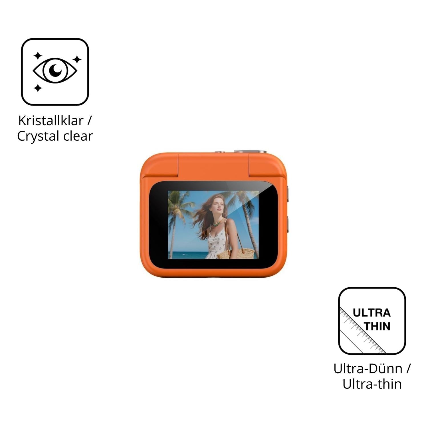 4x Schutzfolie klar für EasyByMall Y360 Action Cam (5)