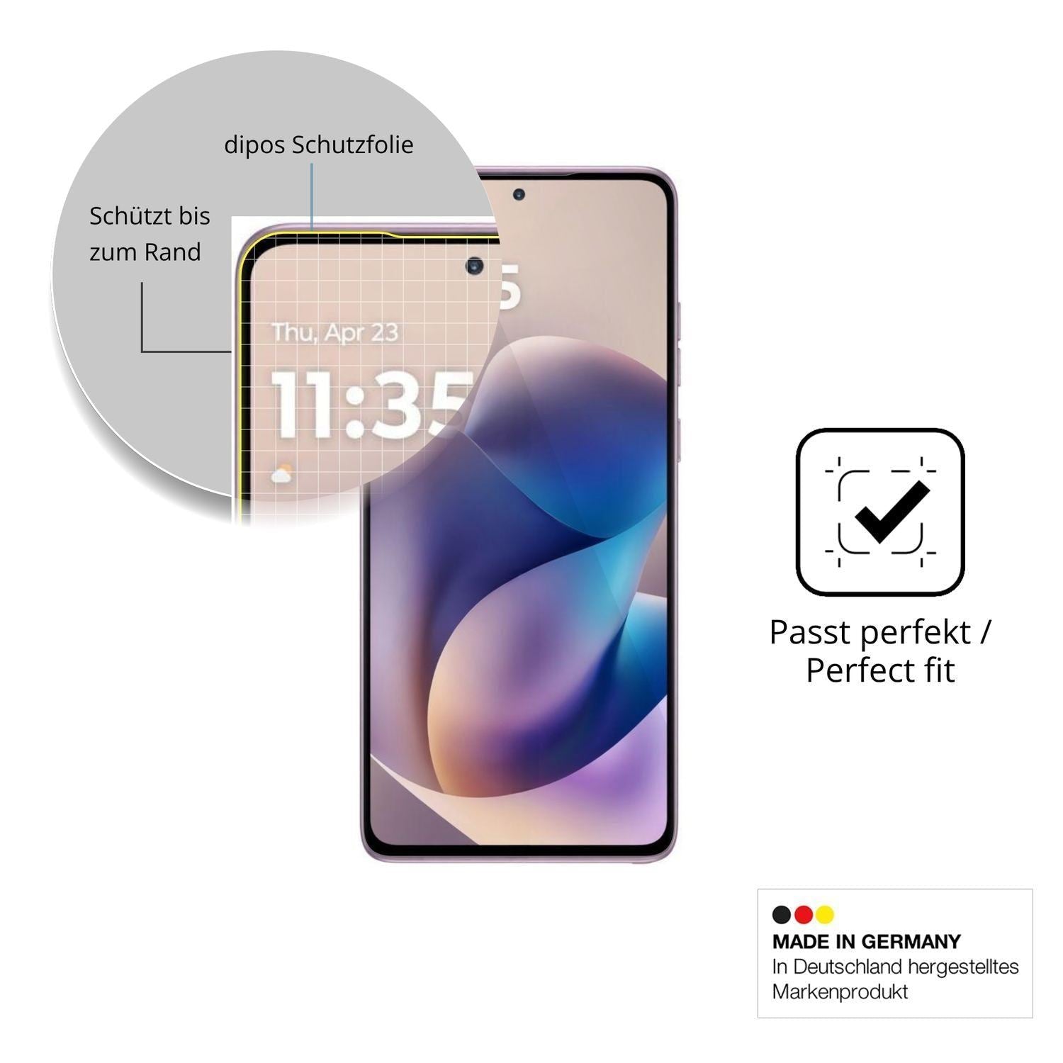 2x 3D Full Cover Schutzfolie für Motorola Moto G S (6)