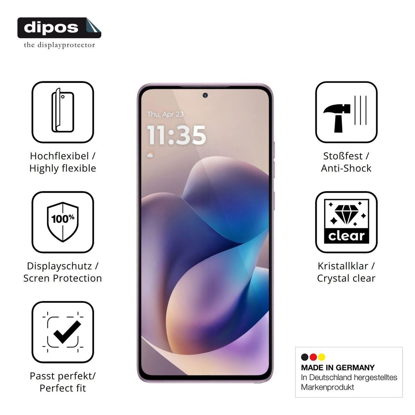 2x 3D Full Cover Schutzfolie für Motorola Moto G S (7)