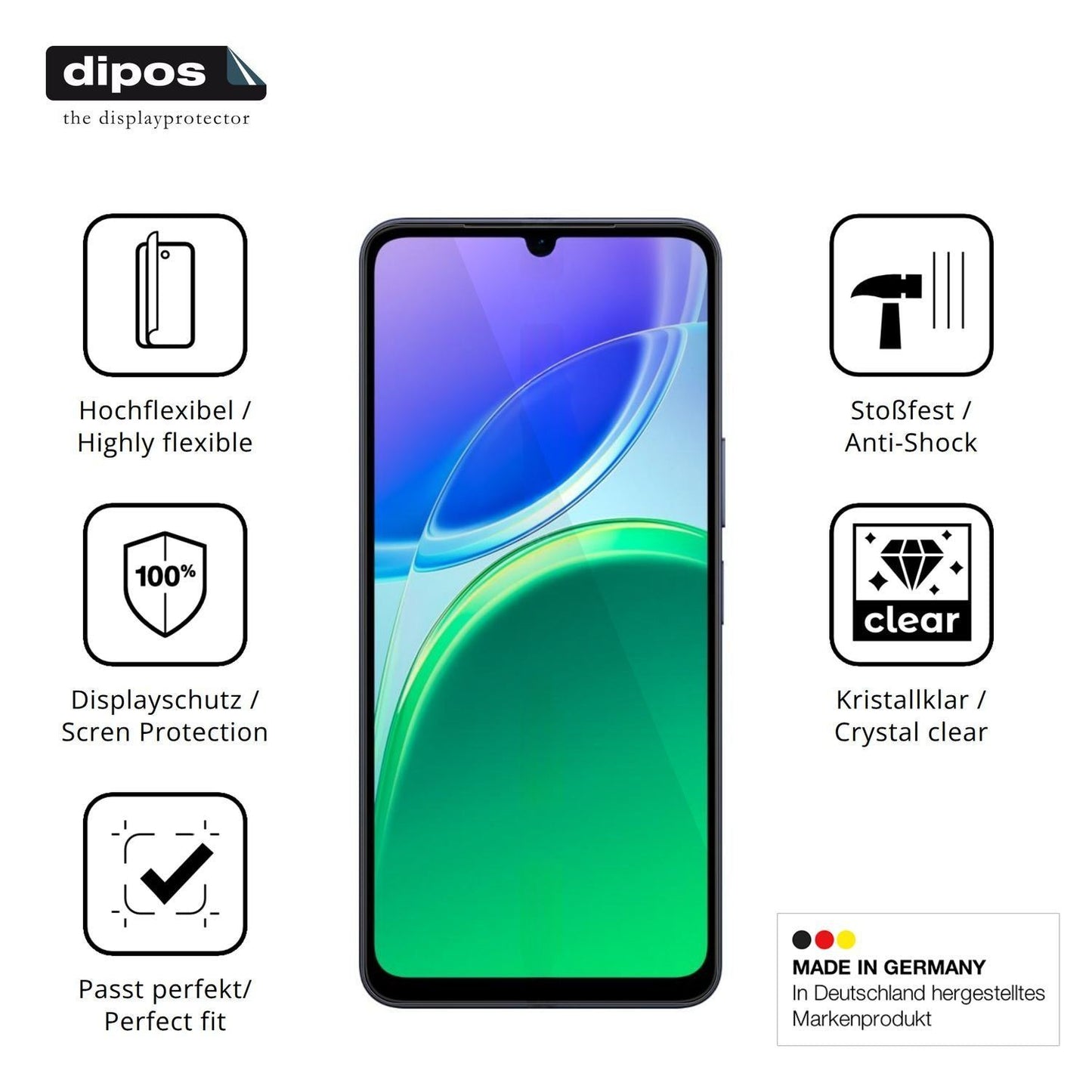 2x 3D Full Cover Schutzfolie für Vivo Y11d (7)