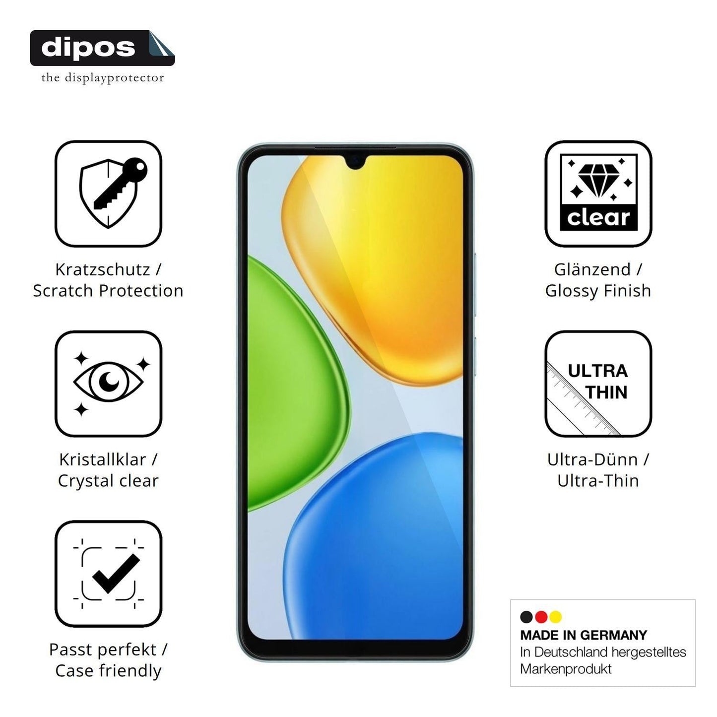 4x Schutzfolie klar für Honor Play 80 Display-Schu (7)