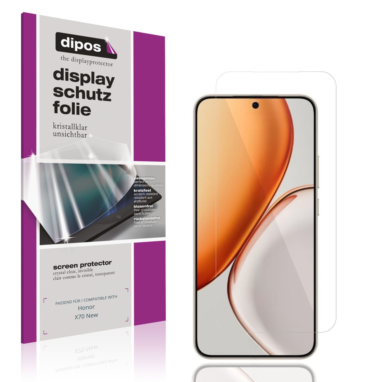 4x Schutzfolie klar für Honor X70 New Display-Schu (1)