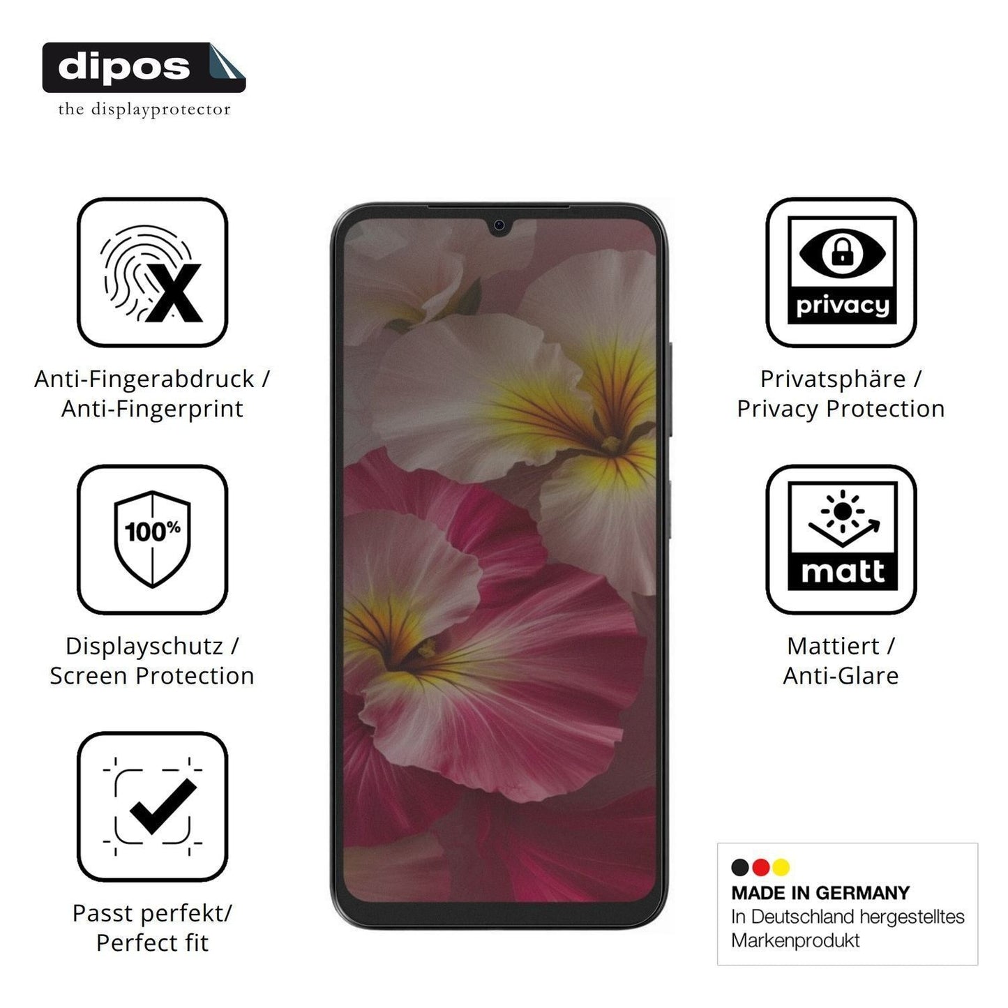 Blickschutzfolie für Lava Bold N2 Lite matt Schutz (5)