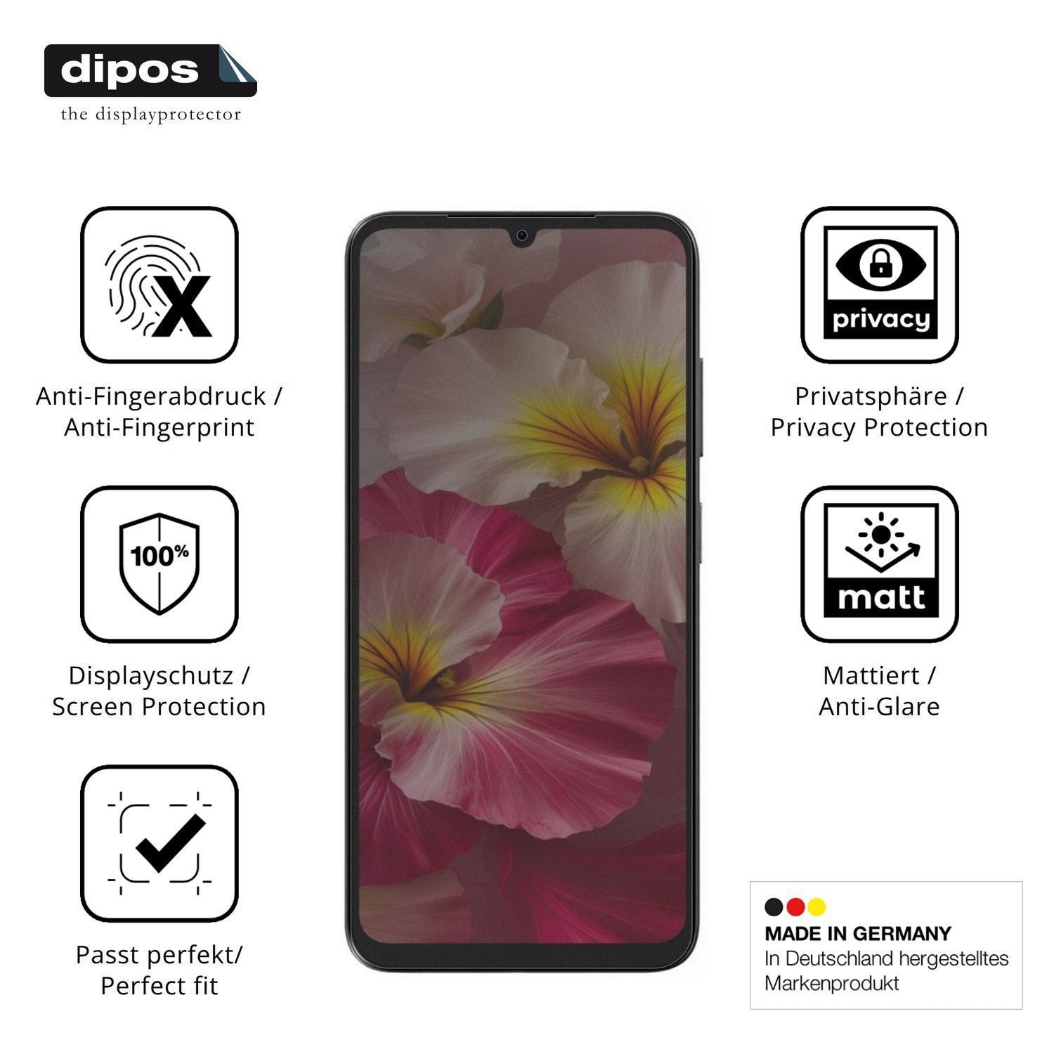 Blickschutzfolie für Lava Bold N2 Lite matt Schutz (5)