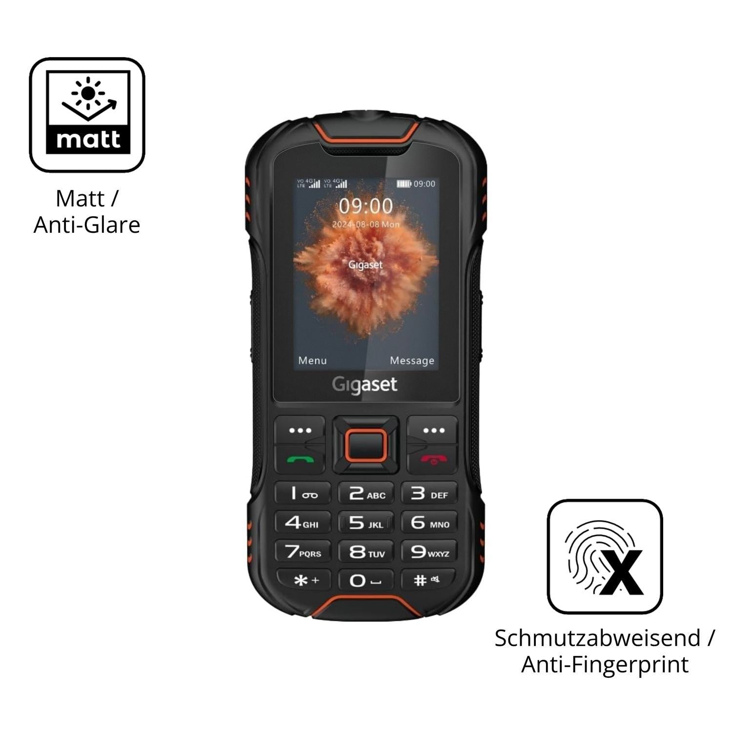 4x Schutzfolie matt für Gigaset GLX8 Plus Display- (5)