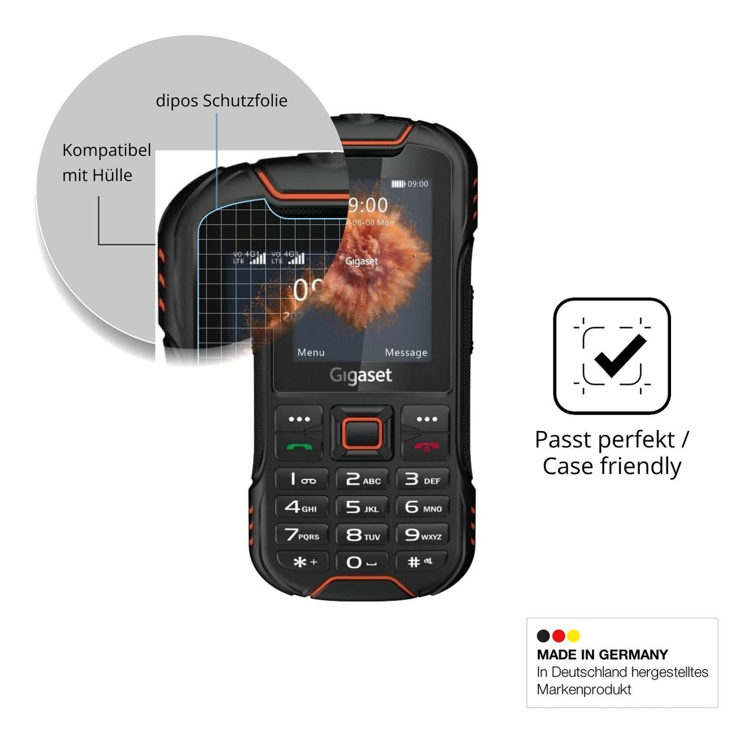 4x Schutzfolie matt für Gigaset GLX8 Plus Display- (6)