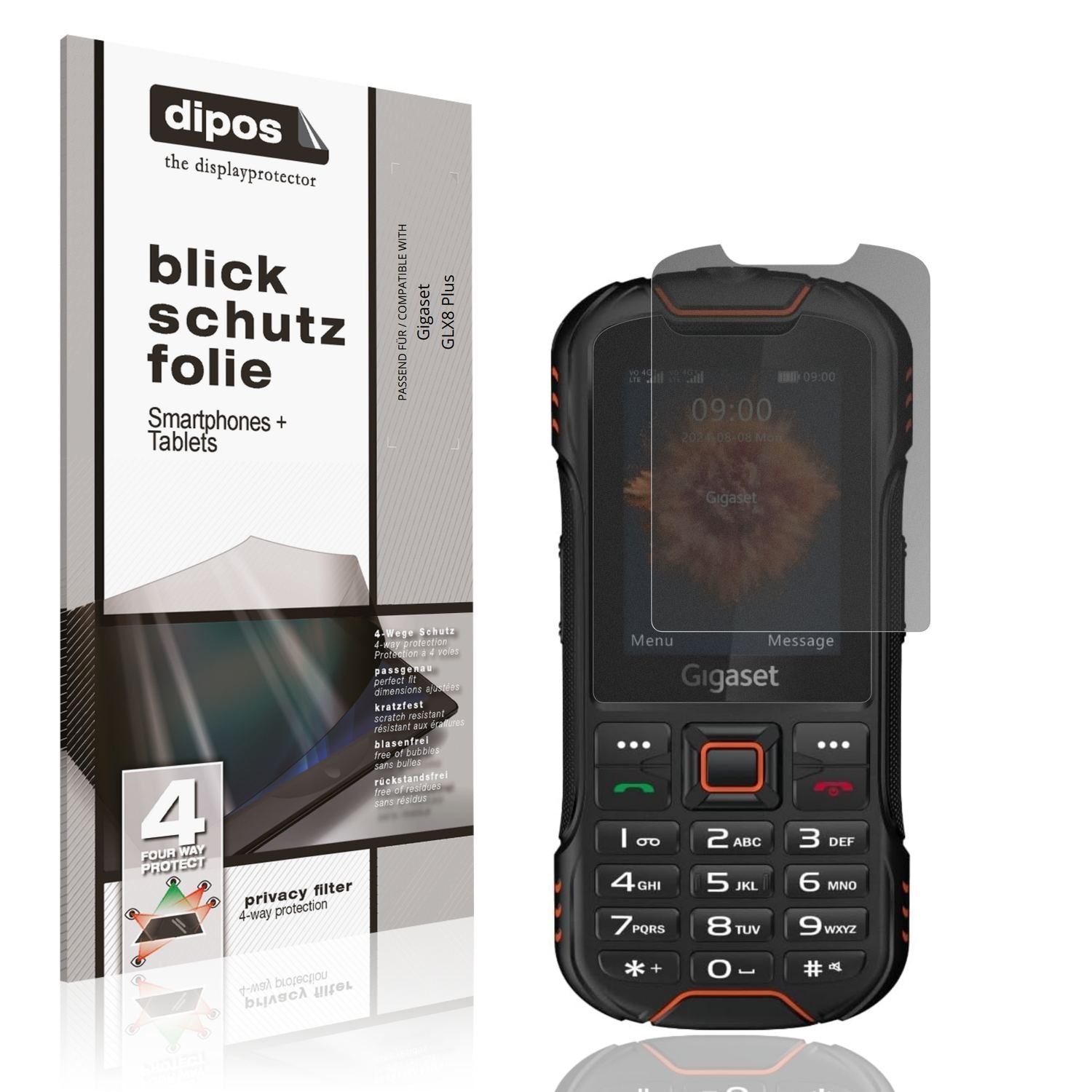 Blickschutzfolie für Gigaset GLX8 Plus matt Schutz (1)