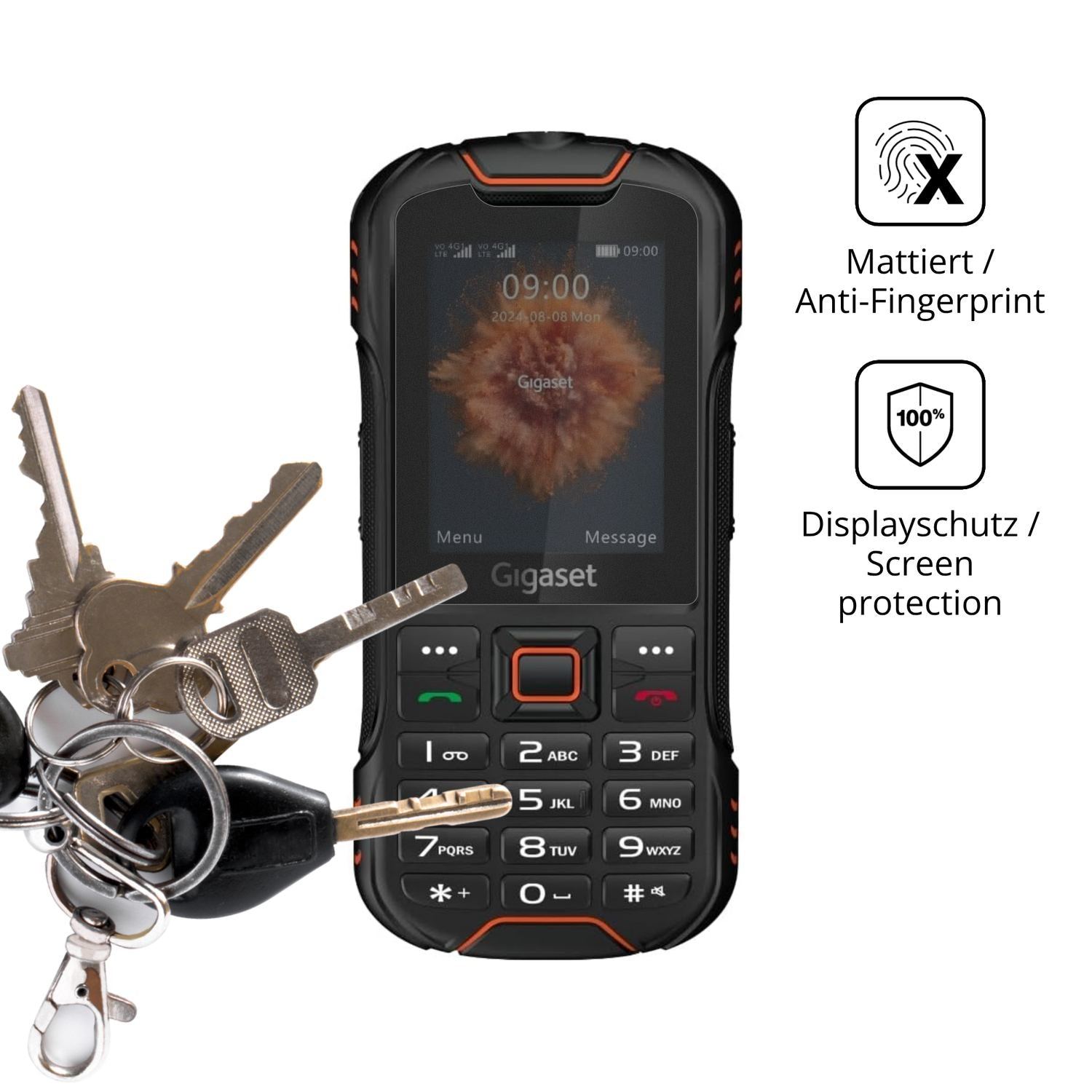 Blickschutzfolie für Gigaset GLX8 Plus matt Schutz (3)