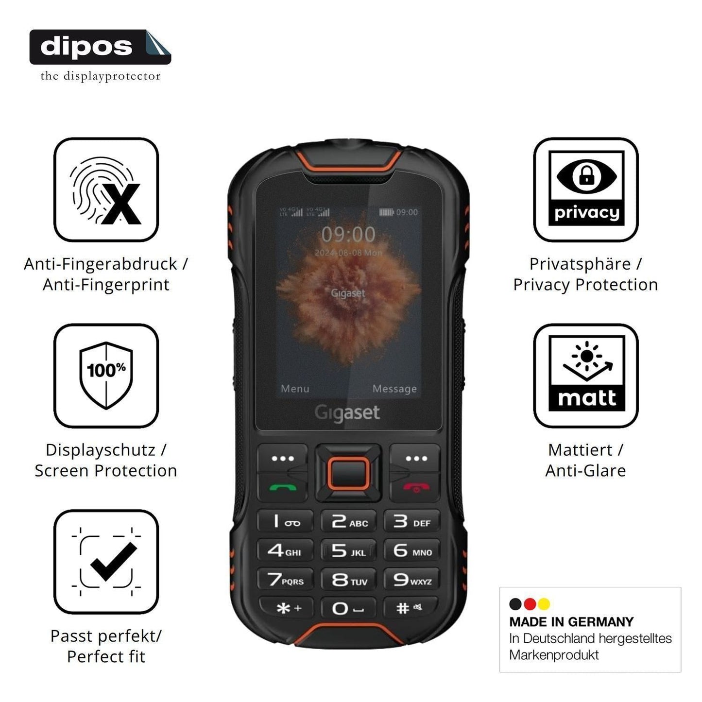 Blickschutzfolie für Gigaset GLX8 Plus matt Schutz (5)