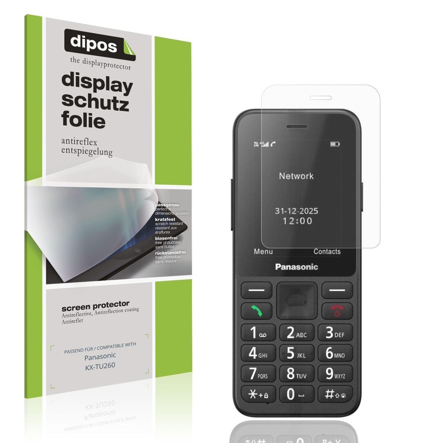 4x Schutzfolie matt für Panasonic KX-TU260 Display (1)