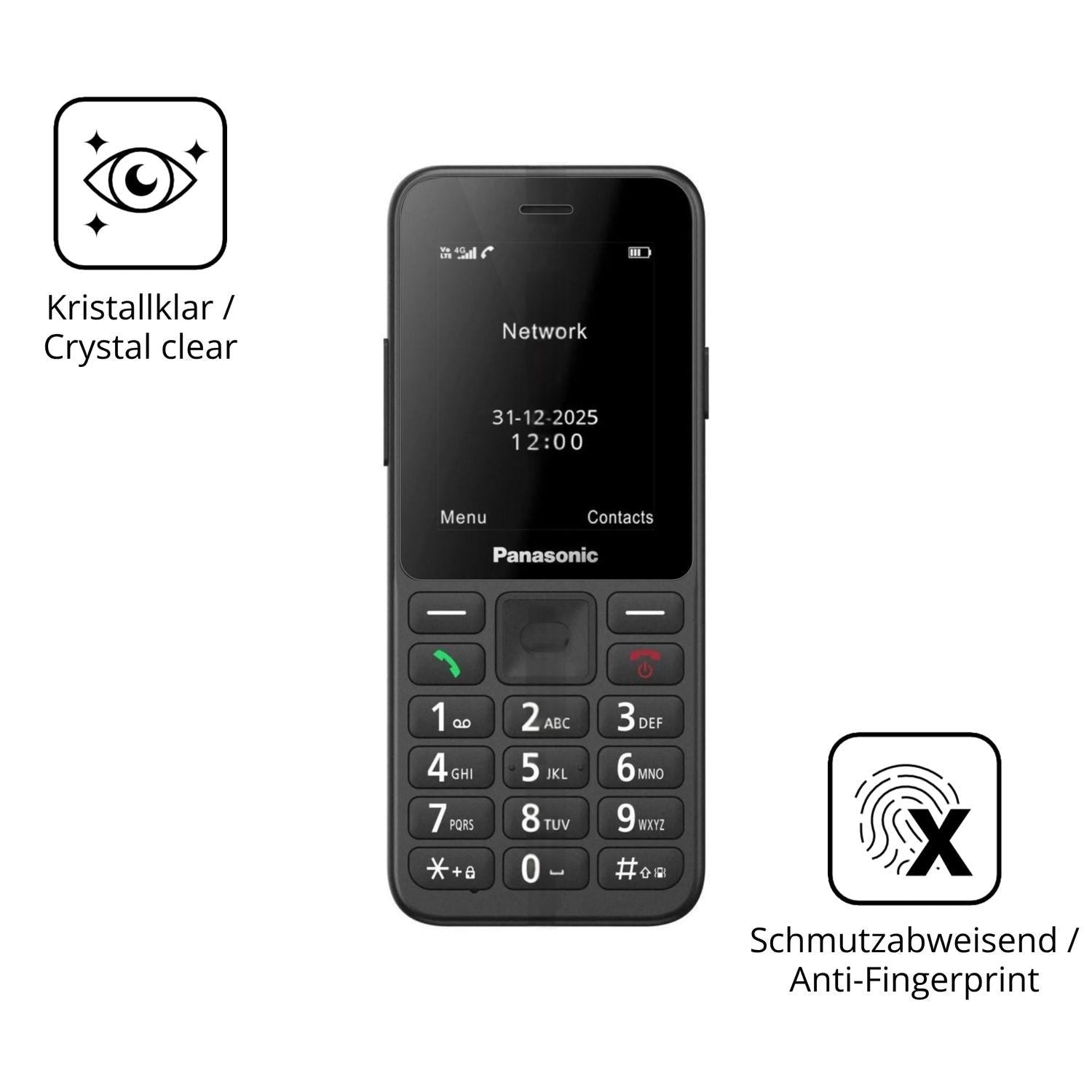 2x 9H Schutzfolie für Panasonic KX-TU260 Panzerfol (5)