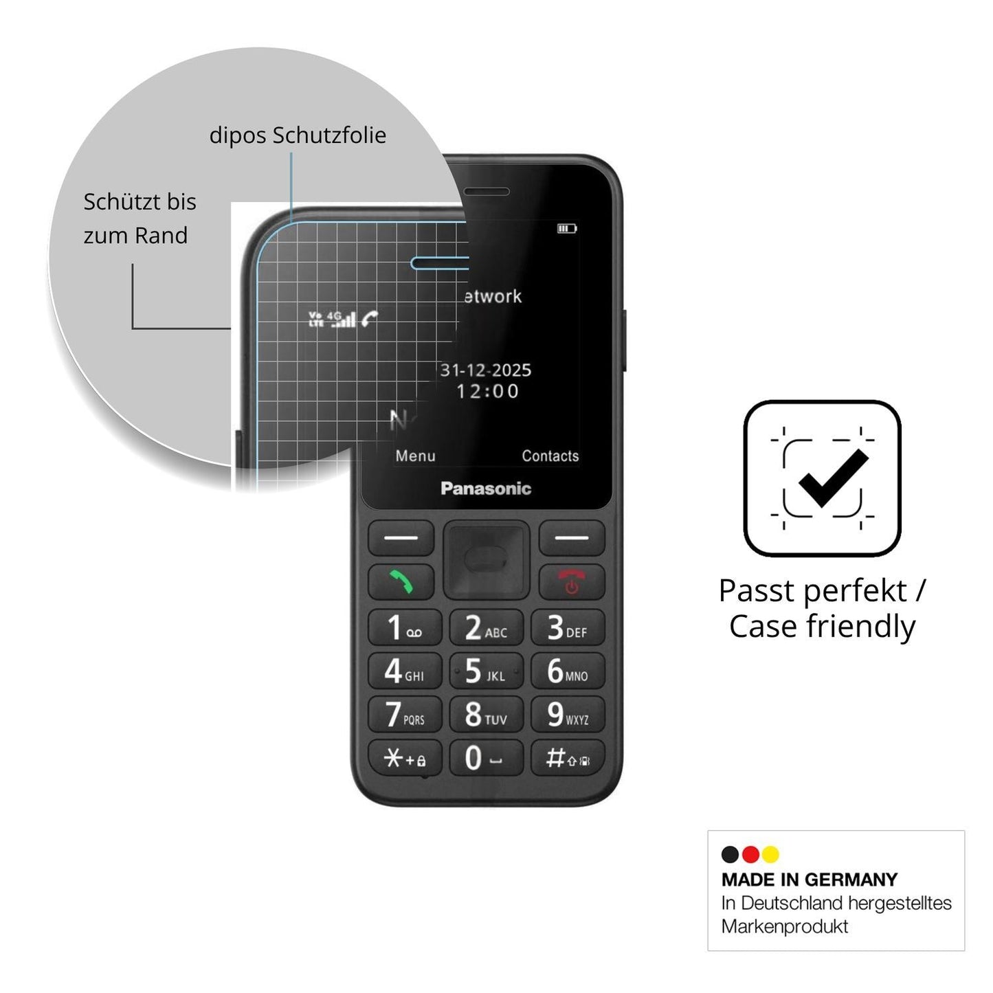 2x 9H Schutzfolie für Panasonic KX-TU260 Panzerfol (6)