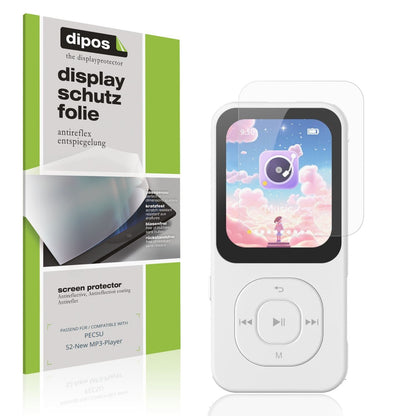 4x Schutzfolie matt für PECSU S2-New MP3-Player Di (1)