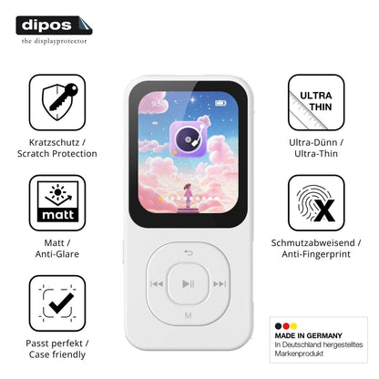 4x Schutzfolie matt für PECSU S2-New MP3-Player Di (7)
