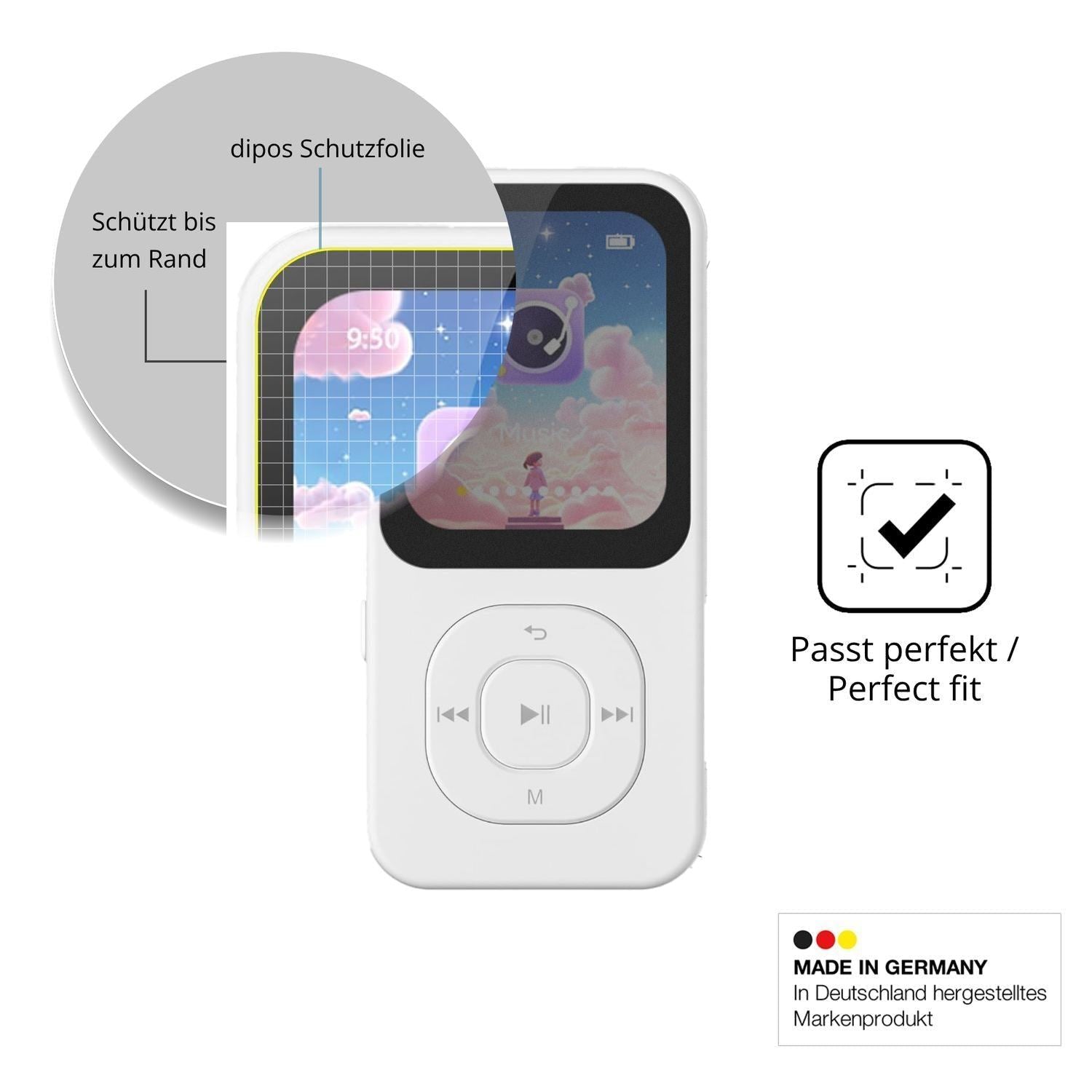 Blickschutzfolie für PECSU S2-New MP3-Player matt  (4)