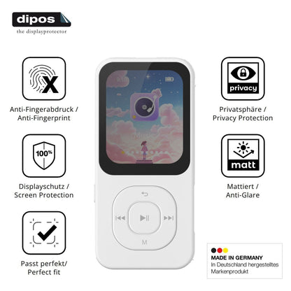 Blickschutzfolie für PECSU S2-New MP3-Player matt  (5)