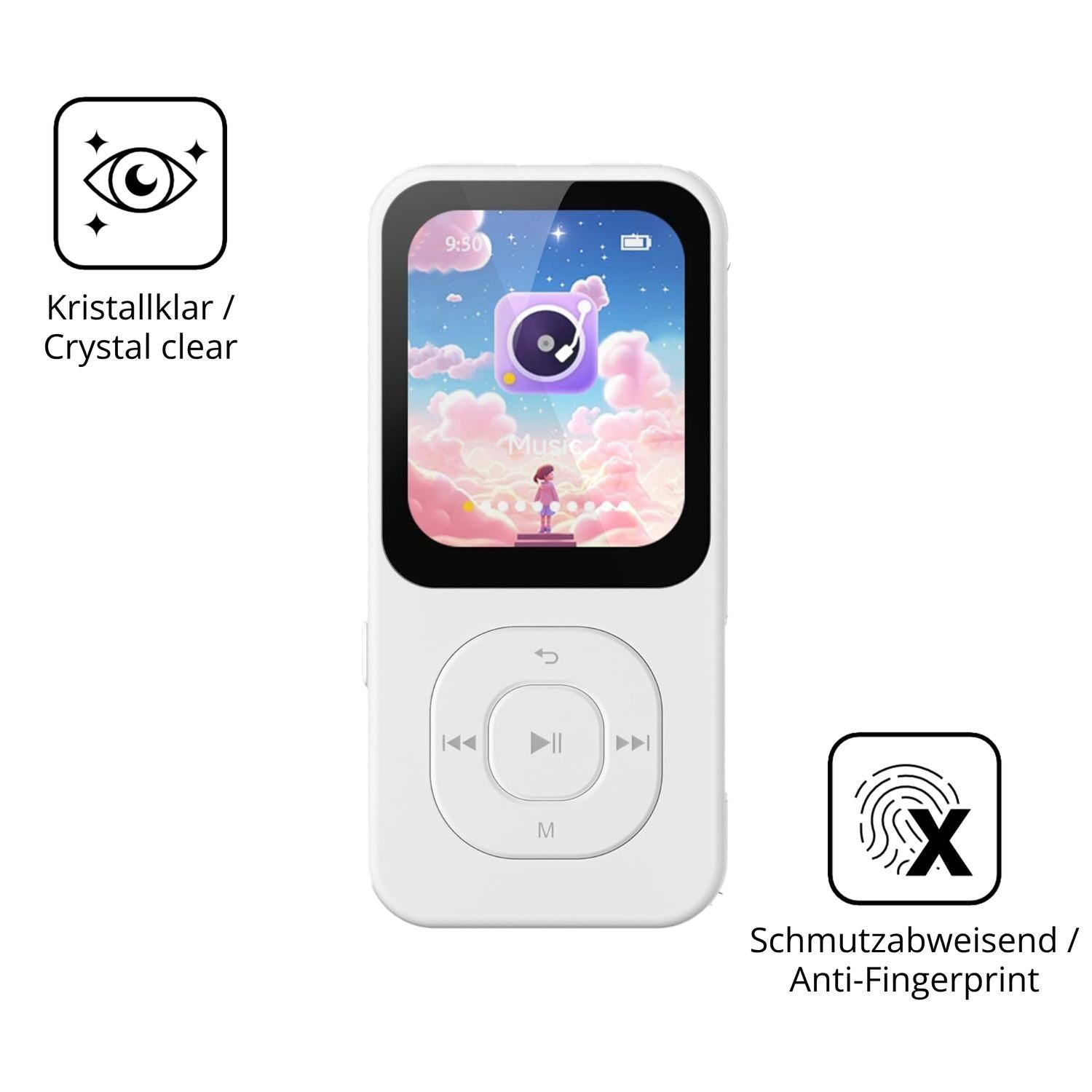 2x 9H Schutzfolie für PECSU S2-New MP3-Player Panz (5)