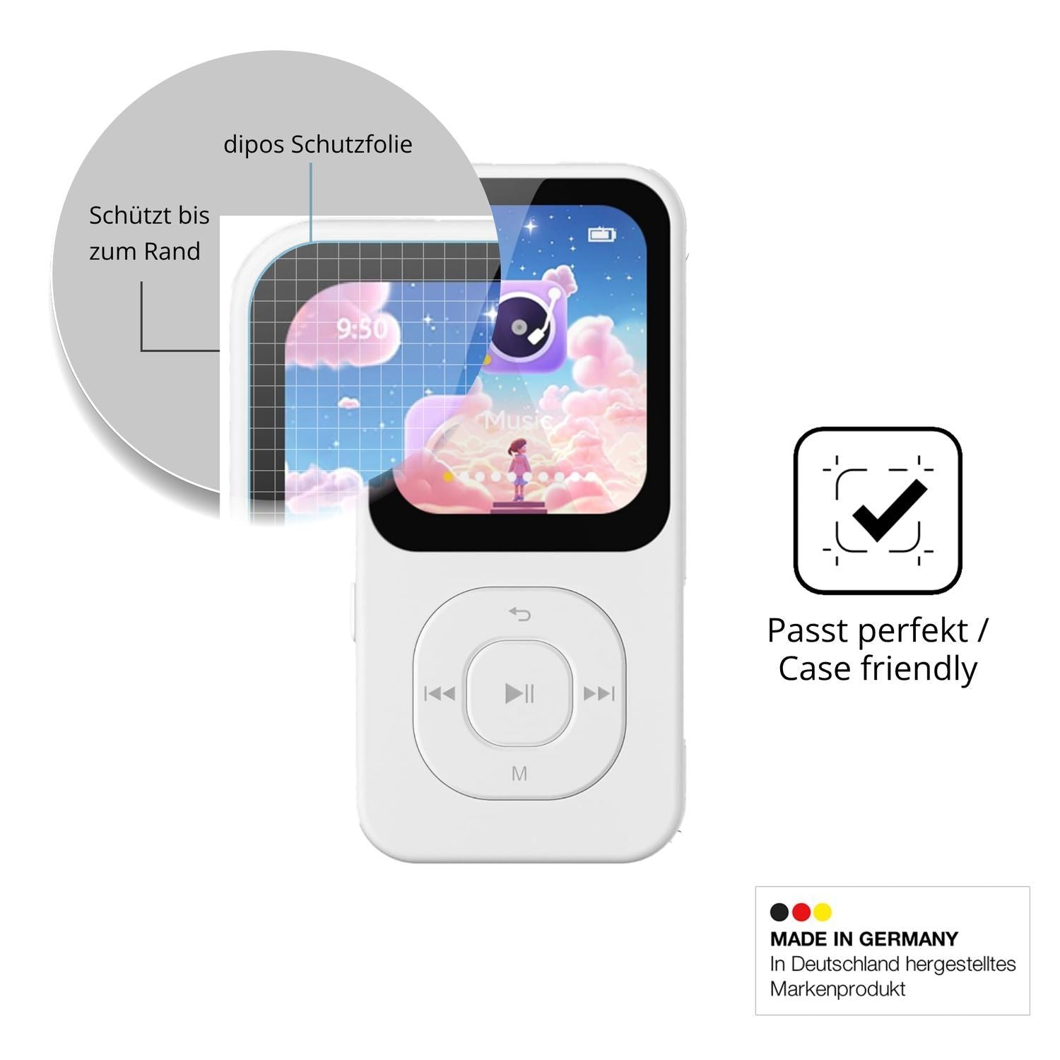 2x 9H Schutzfolie für PECSU S2-New MP3-Player Panz (6)