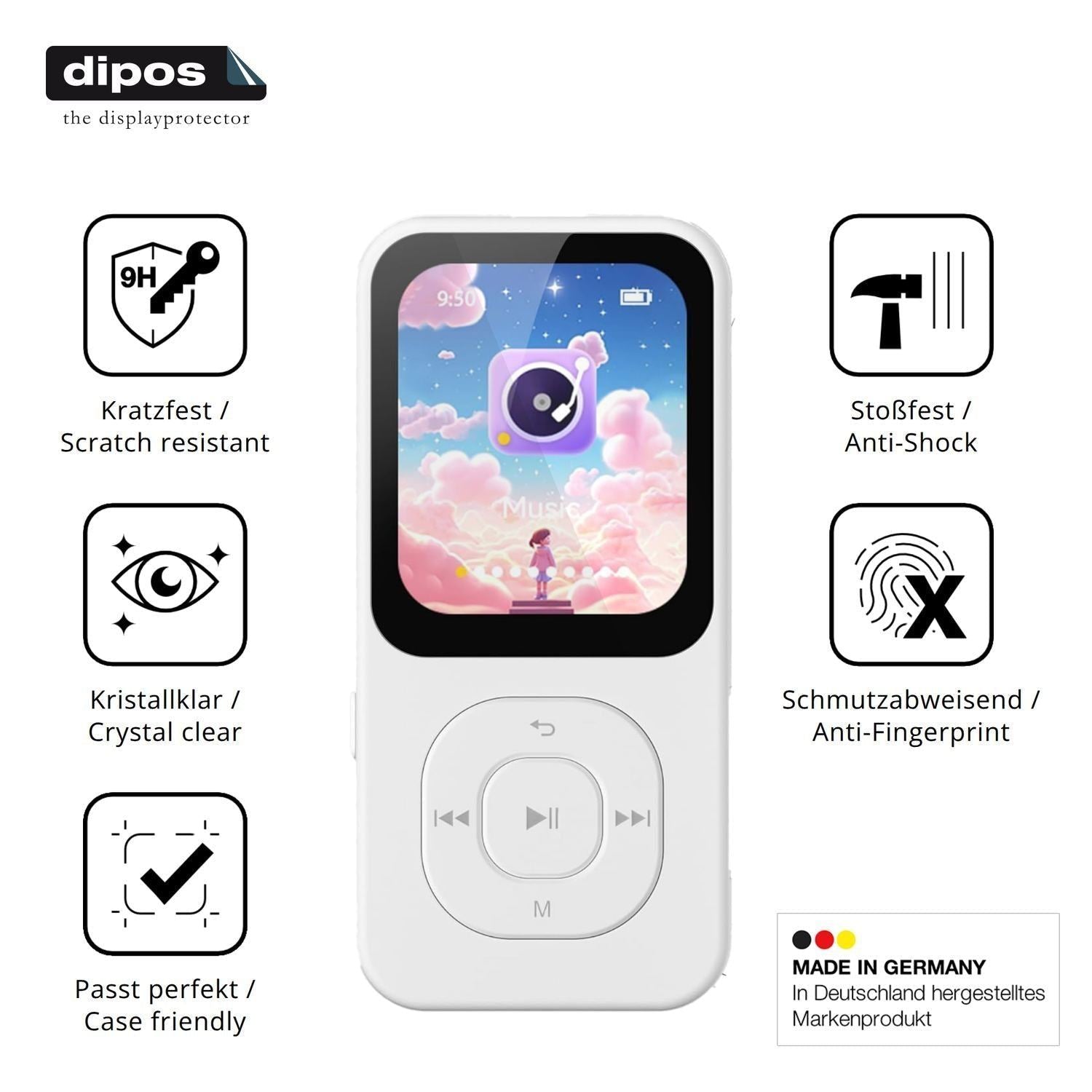 2x 9H Schutzfolie für PECSU S2-New MP3-Player Panz (7)