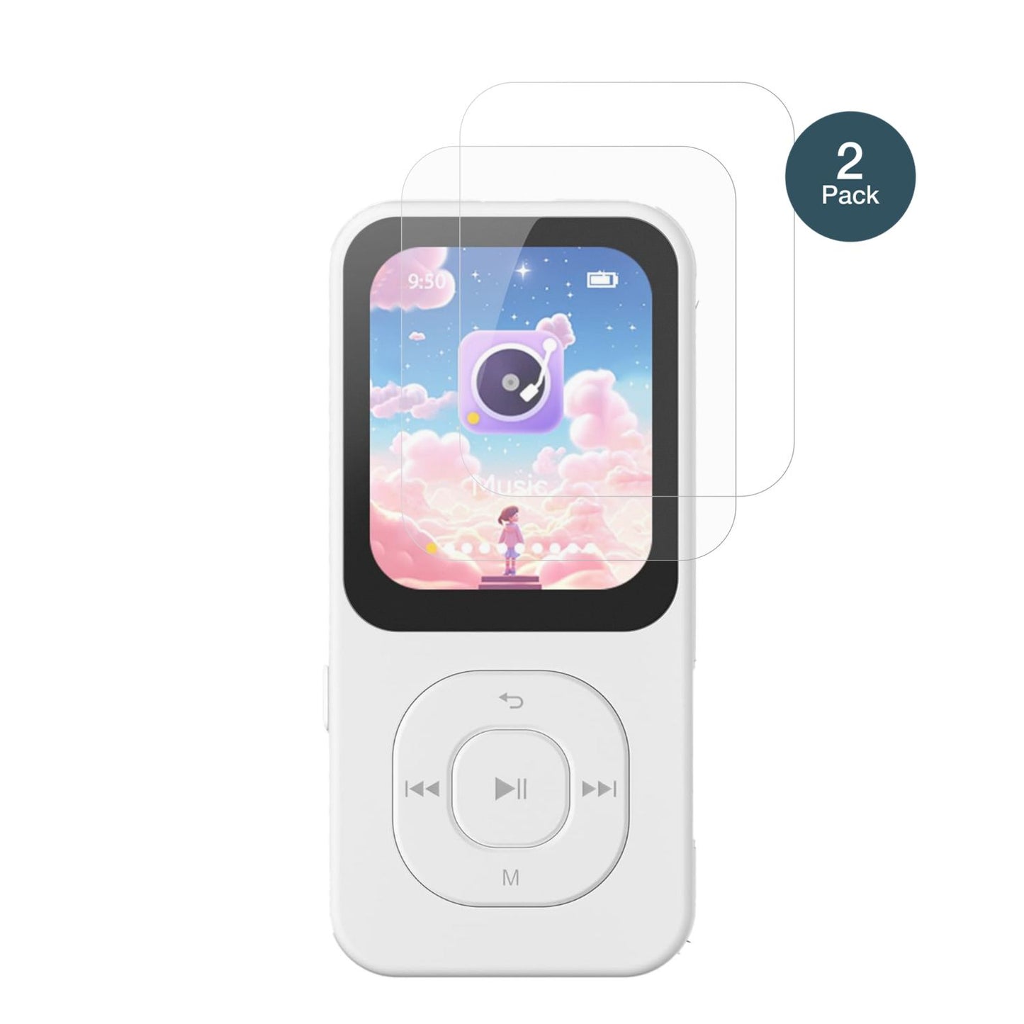 2x 9H Schutzfolie matt für PECSU S2-New MP3-Player (2)
