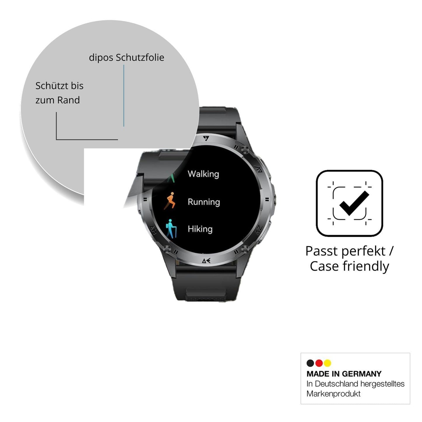 2x 9H Schutzfolie für CHOOSETIME EF6 Panzerfolie (6)