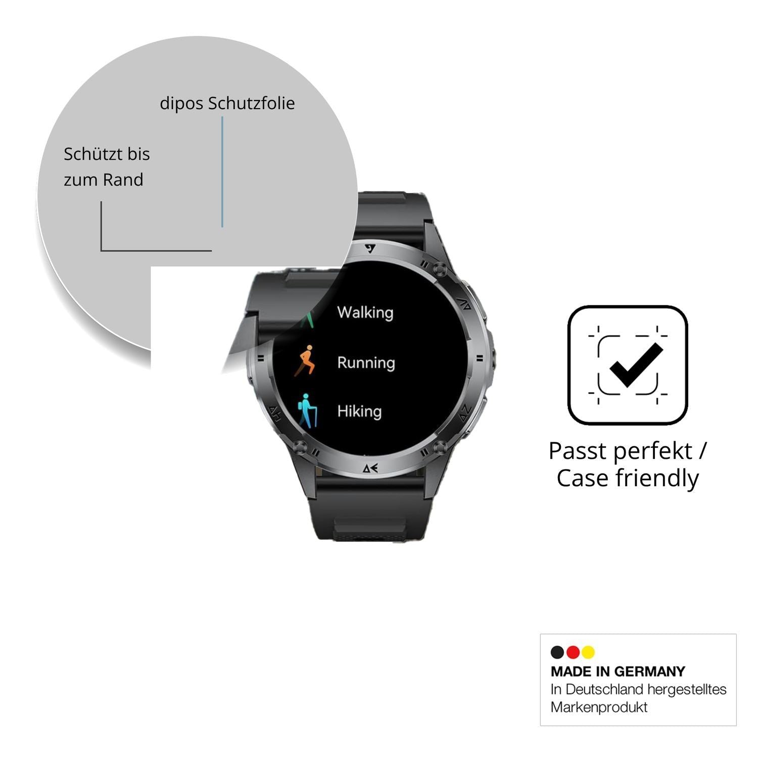 2x 9H Schutzfolie für CHOOSETIME EF6 Panzerfolie (6)