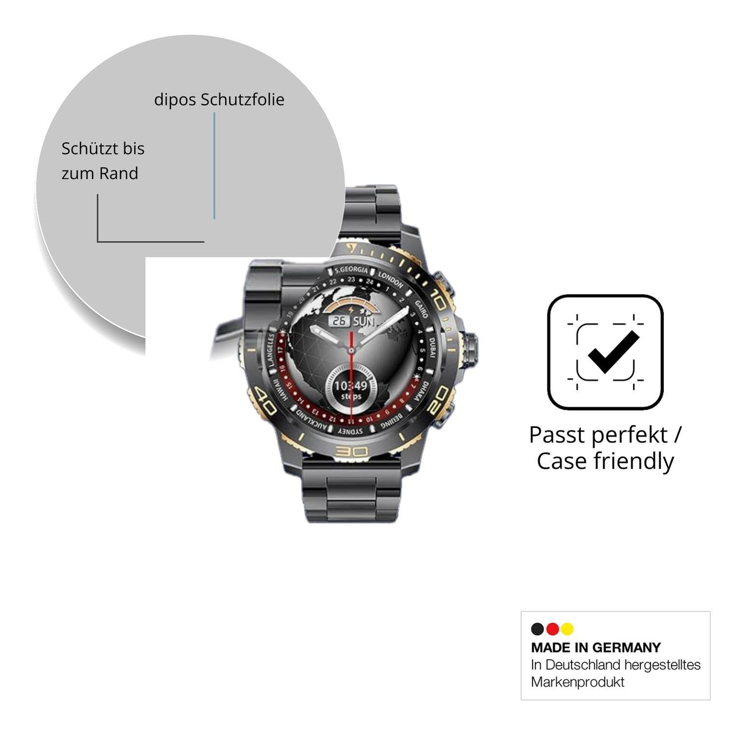 2x 9H Schutzfolie für CHOOSETIME EF21 Panzerfolie (6)