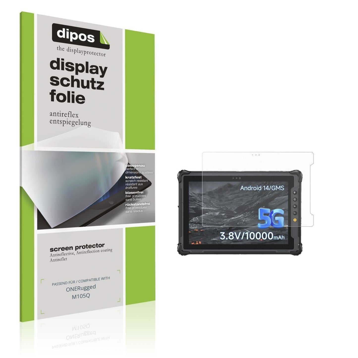 2x Schutzfolie matt für ONERugged M105Q Display-Sc (1)