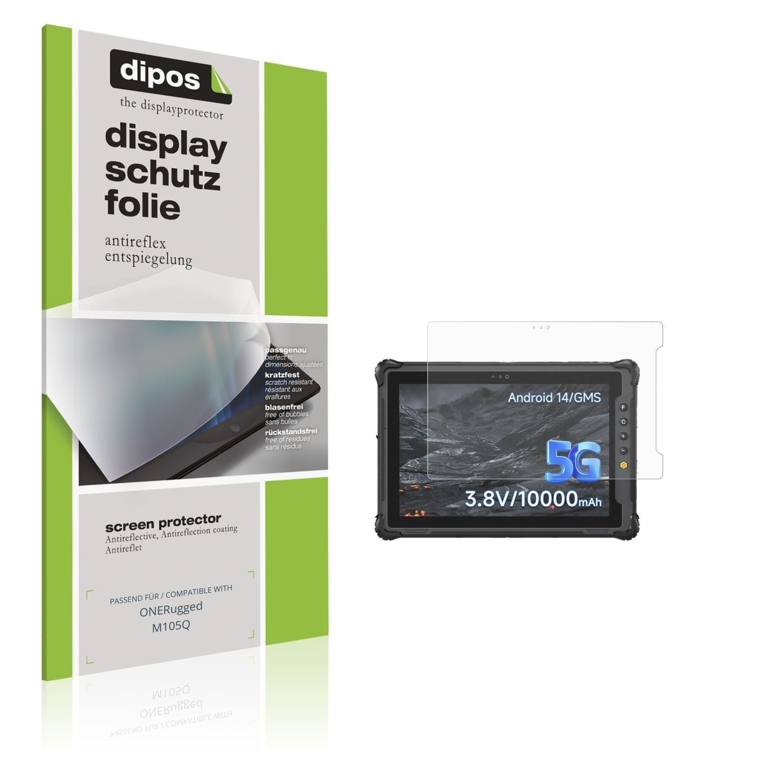 2x Schutzfolie matt für ONERugged M105Q Display-Sc (1)
