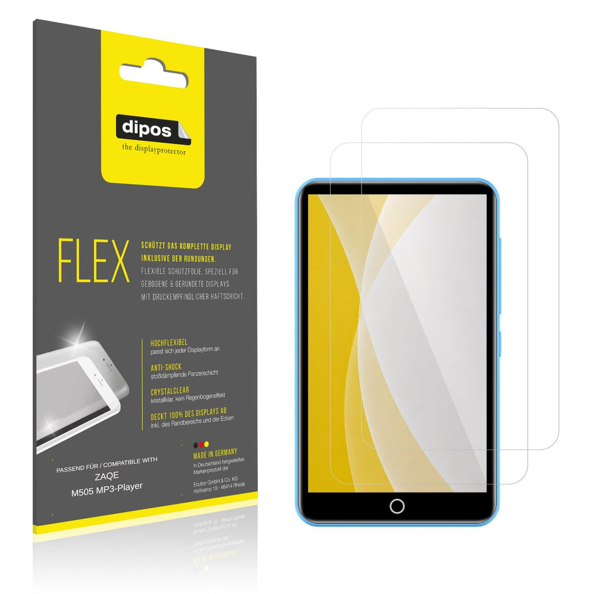 2x 3D Full Cover Schutzfolie für ZAQE M505 MP3-Pla (1)