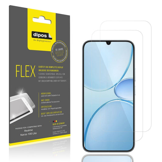 2x 3D Full Cover Schutzfolie für Realme Narzo 100  (1)