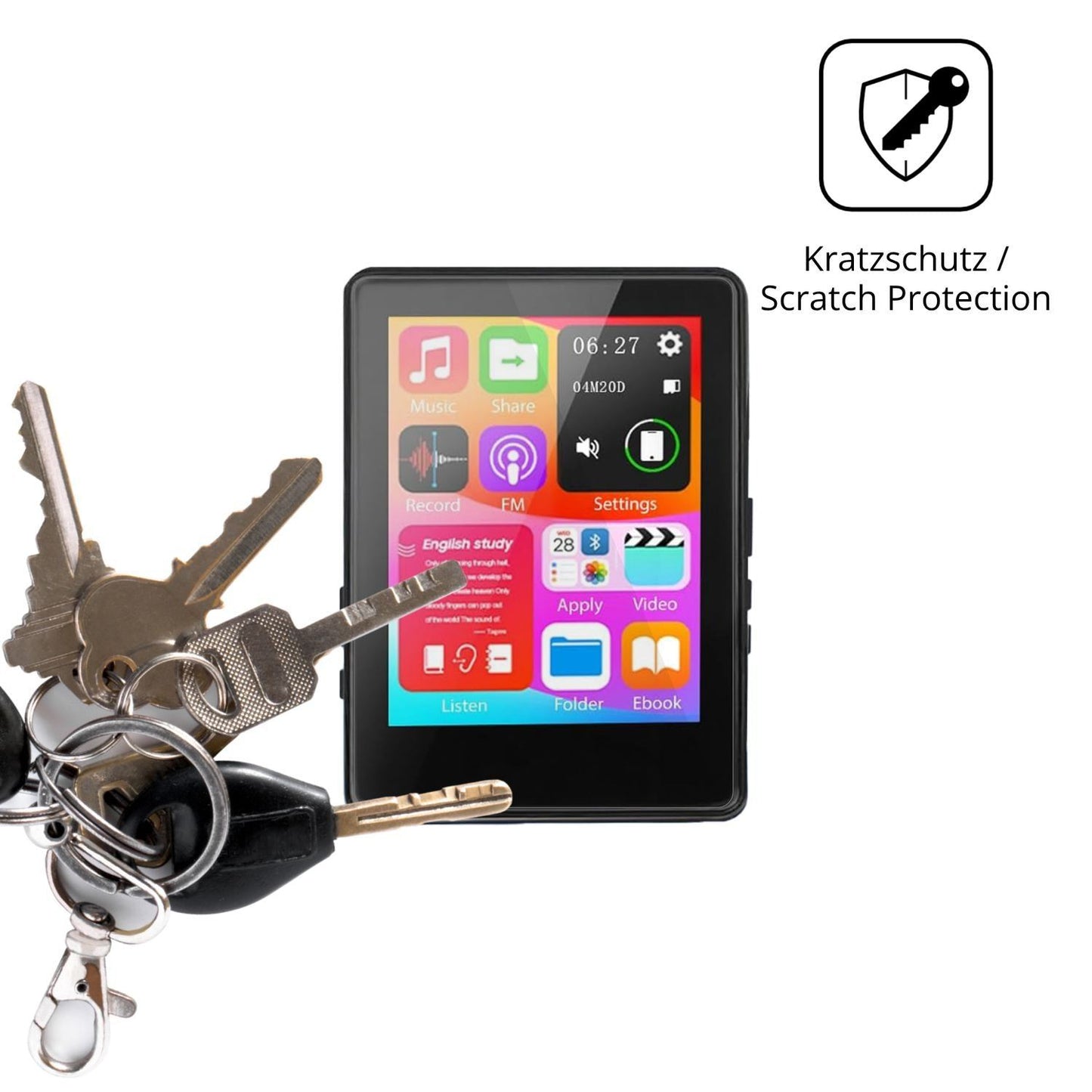 4x Schutzfolie klar für Taichaeu D6 MP3-Player Dis (4)