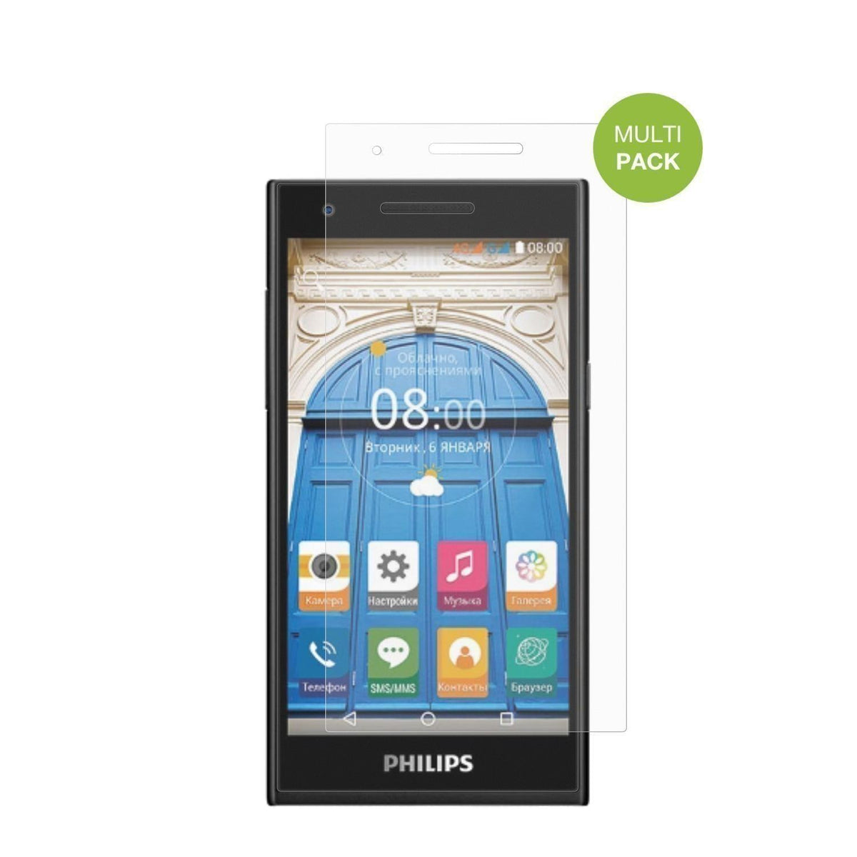 4x Schutzfolie matt für Philips S396 Display-Schut (2)