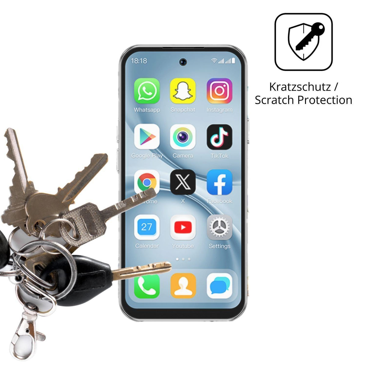 4x Schutzfolie matt für viqee A19PRO Mini-Smartpho (4)