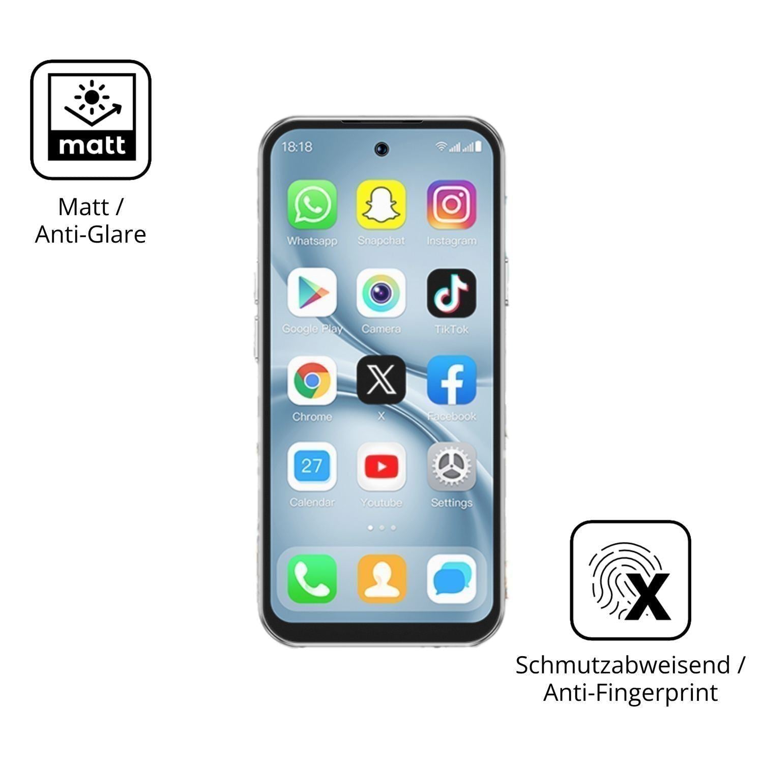 4x Schutzfolie matt für viqee A19PRO Mini-Smartpho (5)