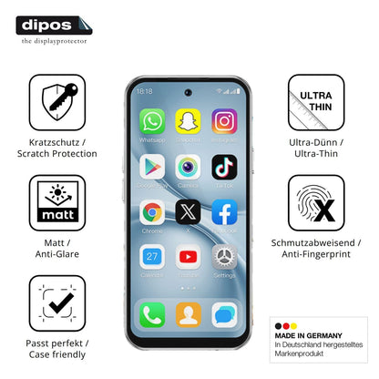 4x Schutzfolie matt für viqee A19PRO Mini-Smartpho (7)