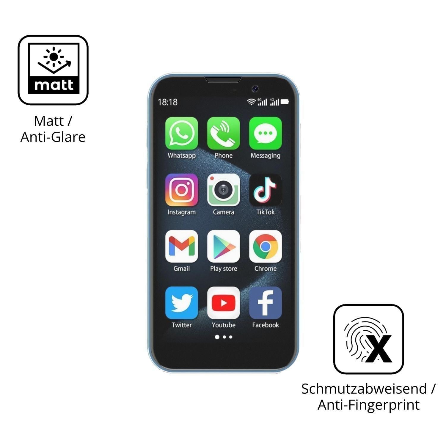 4x Schutzfolie matt für BLKE S 18 Pro Mini-Smartph (5)