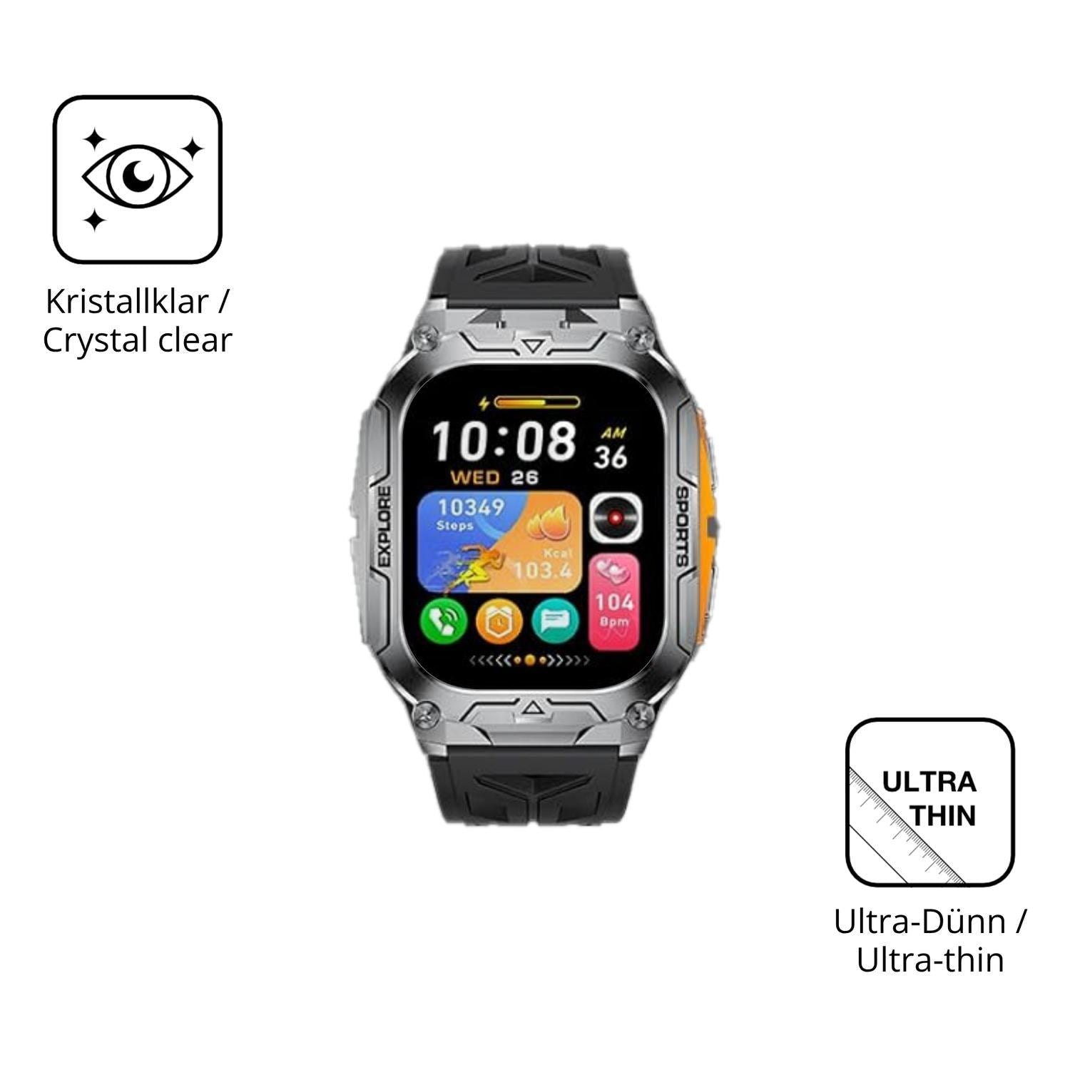 6x Schutzfolie klar für HIRREO BWTX12 Display-Schu (5)