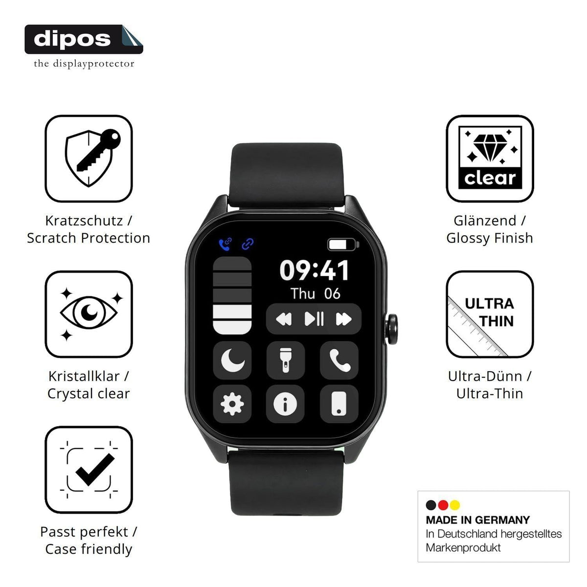 6x Schutzfolie klar für Rainpal T13 Display-Schutz (7)