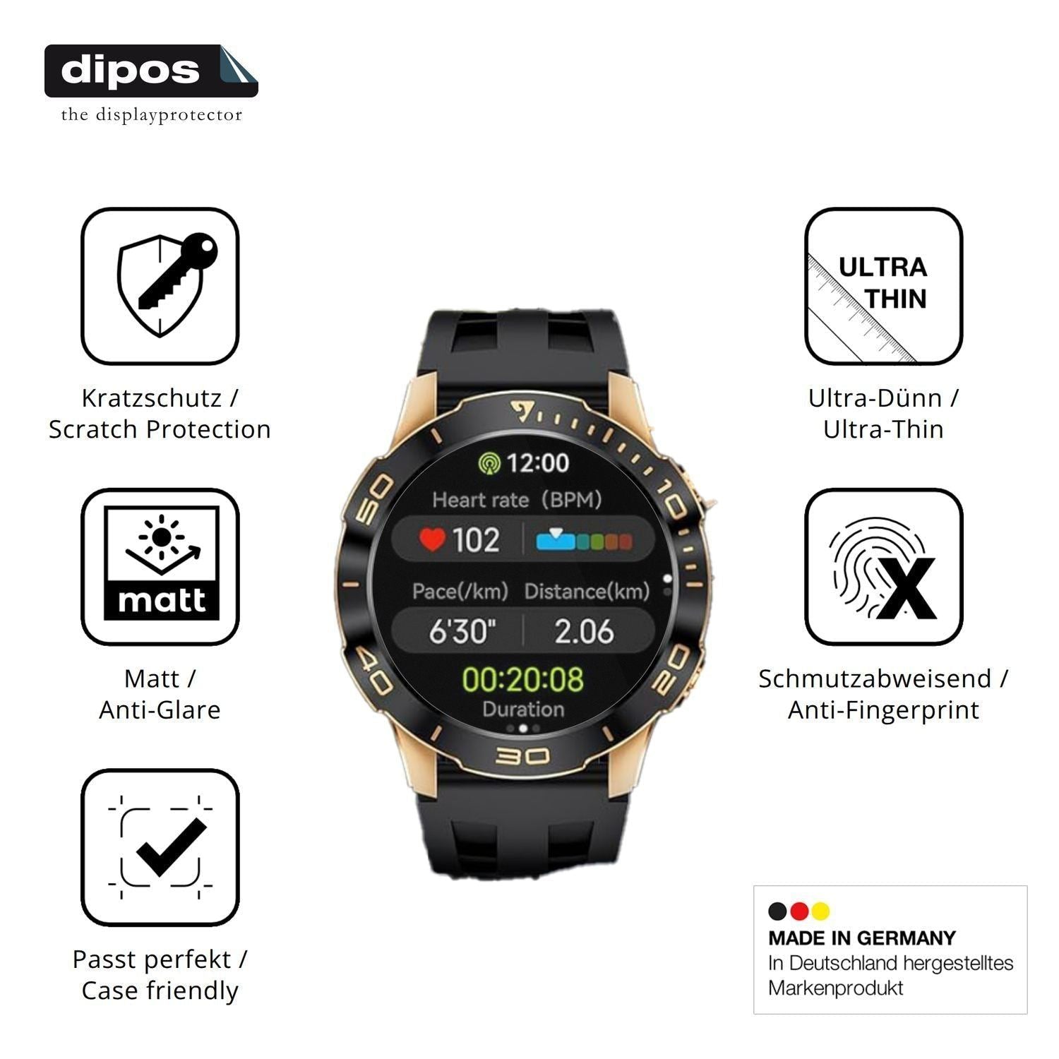 6x Schutzfolie matt für BENYAR SMART TX7 Display-S (7)