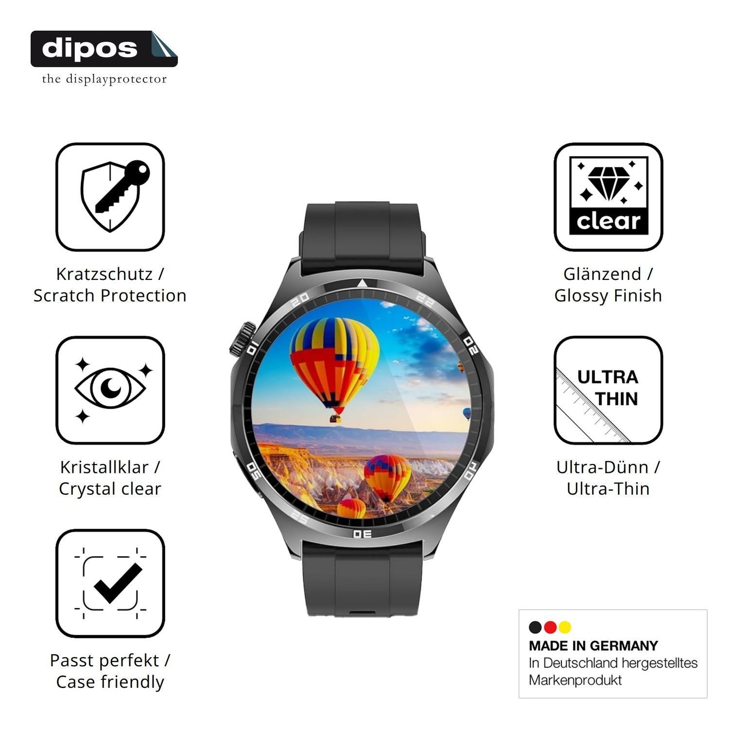 6x Schutzfolie klar für Kuisoe Alpha Pro Display-S (7)