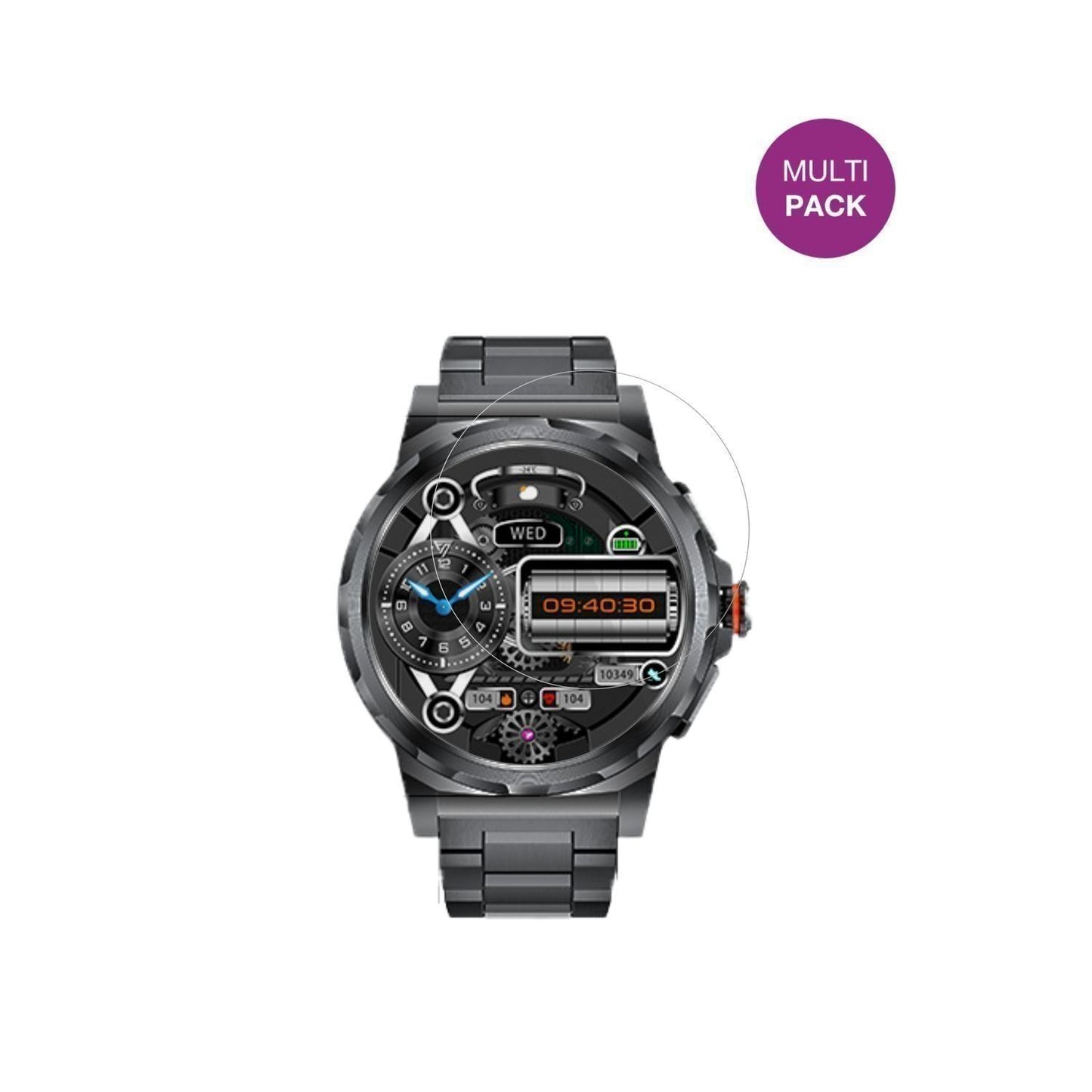 6x Schutzfolie klar für CHOOSETIME SML6 Display-Sc (2)