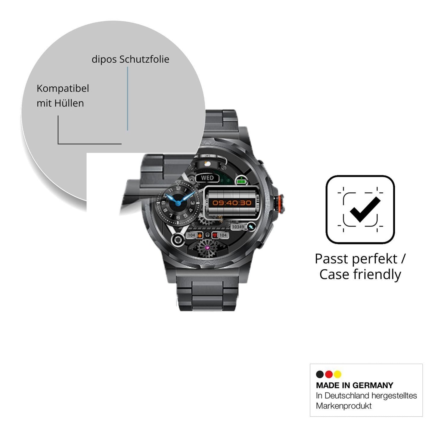 6x Schutzfolie klar für CHOOSETIME SML6 Display-Sc (6)