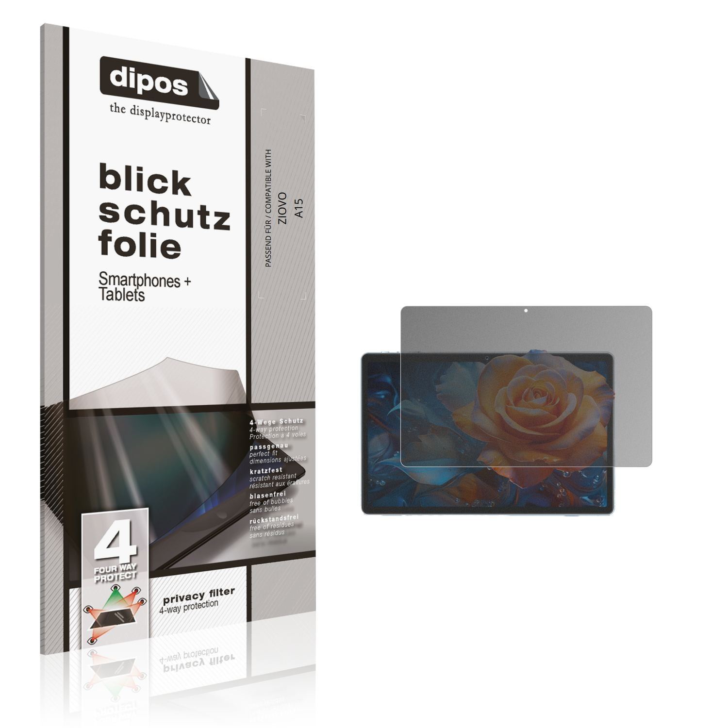 Blickschutzfolie für ZIOVO A15 matt Schutzfolie Pr (1)